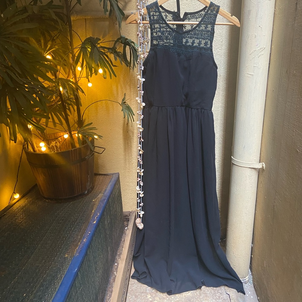 ⚫️Long Black Dress. Size - S - Picture 4 of 12
